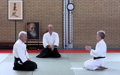 Sensei Charles 7e dan en Doushi voorzitter Jan Willem 5e dan
